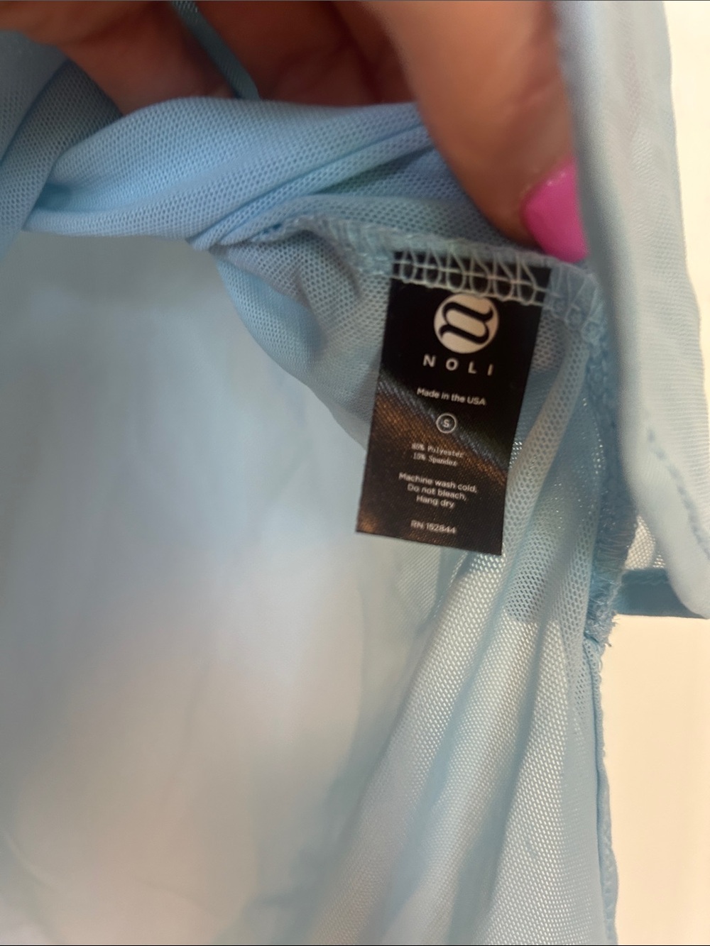 NWOT Noli Mesh Flow Tee - Sky, size S - Picture 9 of 11